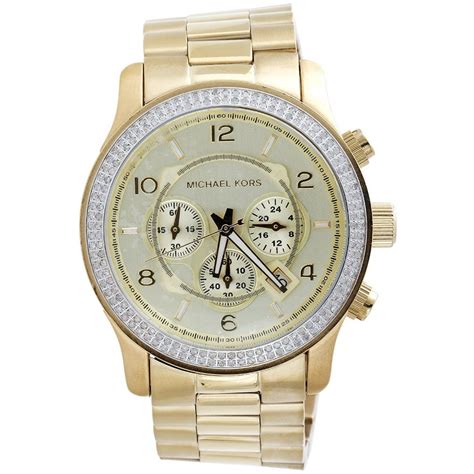 michael kors gold mens watches|men's mk watch with diamonds.